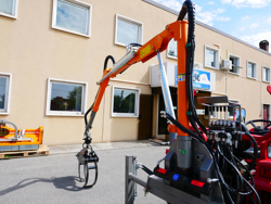 hydraulic forestry crane with log grapple for tractor crab 3000