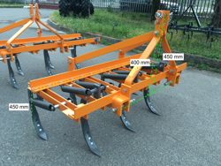 cultivator for tractor width 140cm 7 tynes for soil preparation and weeds disrupting mod de 140 7