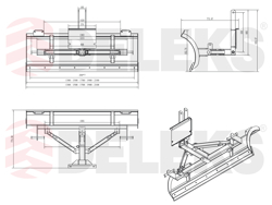 snowplough with plate for tractor lns 170 a