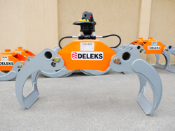 log grapple with fixed pendulum rotator for minidiggers and forest cranes dk 16 gr 30f