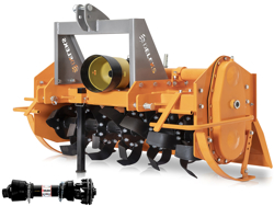 heavy rotavator tiller for tractors working width 180cm for soil preparation mod dfh 180