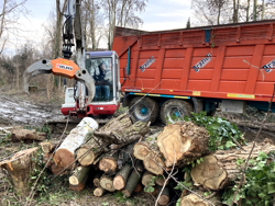 log grapple with fixed pendulum rotator for minidiggers and forest cranes dk 16 gr 30f