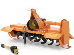 medium heavy rotavator tiller for tractor working width 125cm manuall sideshift mod dfm 125