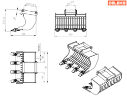 stone bucket for s100 miniexcavator 500sts30