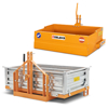 balanced tipping bucket and transport boxes for tractors