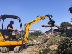 grappin à bois pour mini pelles et grues forestières modèle dk 10