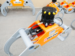 grappin à bois avec rotateur 360 continue modèle dk 16 gr 55ff