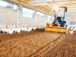 rotovator mélangeur de litière pour tracteur pavo 120