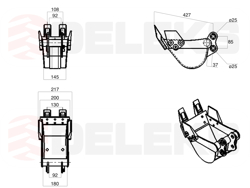 godet pour mini pele bhb 200