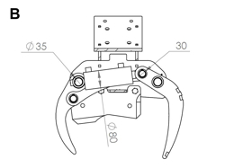 grappin coupeur hydraulique pour mini pelle mod cf 10