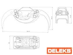 grappin à bois pour pelles et grues capacité 2500kg mod dk 18