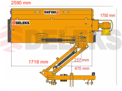 broyeur d accotement latéral dragon 220 à marteaux pour tracteur