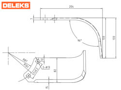 rotovator série lourde pour tracteur largeur de travail 220cm mod dftr 220