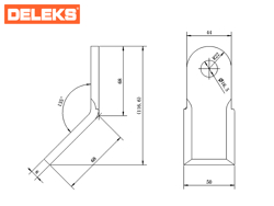 epareuse hydraulique pour tracteur avec broyeur ou taille haie mod merlo