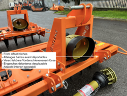 herse rotative avec rouleau kr 210 pour tracteur