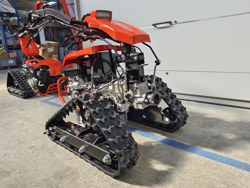 motoculteur reversible sur chenilles moteur loncin essence