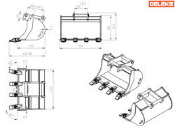 godet pour mini pele s100 500s30