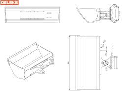godet orientable pour mini pele s100 800s30