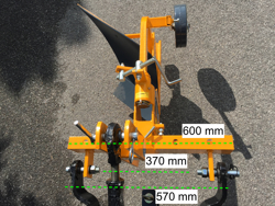 1 schaar ploegen voor tractoren zoals b v kubota of iseki mod dp 18