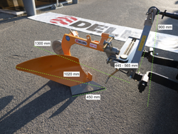 1 schaar ploeg met wiel voor smalspoor tractoren mod dp 35