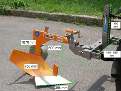 1 schaar ploegen voor tractoren zoals b v kubota of iseki mod dp 16