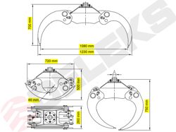 houtgrijper houtklem grijper voor kranen en minigraafmachines van 1 8 tot 3 5t mod dk 11 c