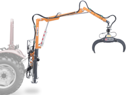 hydraulische bosbouwkraan met houtklem voor tractoren mod crab 3000