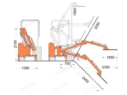 hydraulische arm met maaibalk 180cm mod. airone 180 tr