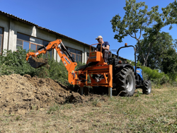 minigraafmachine voor tractoren met driepuntsophanging mod drs 2000t