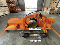 klepelmaaier met hydraulische zijdelingse verschuiving voor middelgrote tractoren