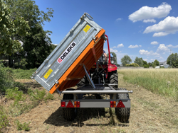 driezijdige kipper kiepaanhanger kiepwagen voor tractoren mod rm 14 t3