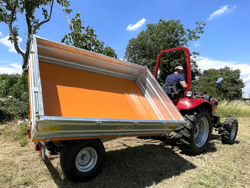 driezijdige kipper kiepaanhanger kiepwagen voor tractoren mod rm 14 t3