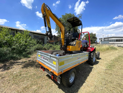 driezijdige kipper kiepaanhanger kiepwagen voor tractoren mod rm 14 t3