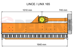 klepelmaaier 165 cm met zijdelingse verschuiving lichte uitvoering mod.  lince sp165