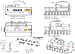 klepelmaaier met zijdelingse verschuiving middelzware uitvoering 160 cm mod. leopard 160 sp