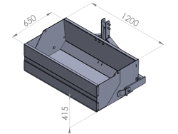 mechanische grondbak 120cm breed mod bucket 120 h