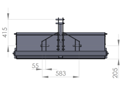 mechanische grondbak 140cm breed van hardox en ssab staal voor tractoren met laadklep