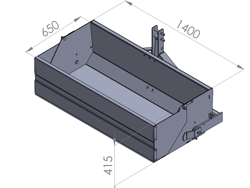 mechanische grondbak 140cm breed van hardox en ssab staal voor tractoren met laadklep