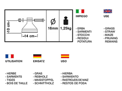 hydraulische klepelmaaier voor mini graafmachine mod. arh 120
