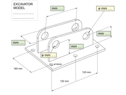 aanbouwdeel voor minigraafmachine arm