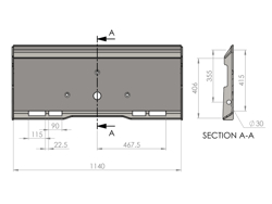 schneeschild für minibagger oder gabelstapler 200 cm mittelschwere ausführung mod ln 200 m