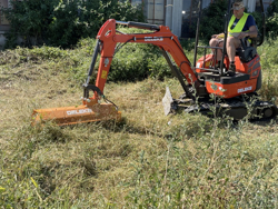 hydraulisch aangedreven klepelmaaiers voor mini graafmachines mod. ar 80