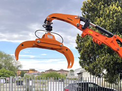 houtgrijper houtklem grijper met rotator voor kranen en minigraafmachines van 1 5 tot 2 5t mod dk 10h gr 10