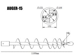 boor doorsnede 15 cm