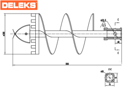 boor 30 cm voor grondboor s100