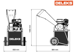 benzine hakselaar met b&s motor mod. dk 300 lc