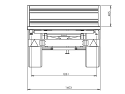 driezijdige kipper kiepaanhanger voor tractoren mod rm 14t3s