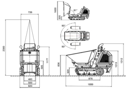 mini rupsdumper mini dumper op rupsbanden met bs m8000rbs