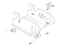 aanbouwdeel voor minigraafmachine cw05