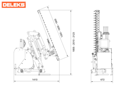 hydraulische armmaaier klepelmaaier met verlengarm voor tractoren mod merlo